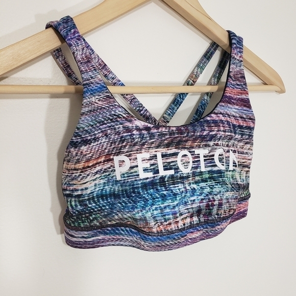 Lululemon Energy Bra Peloton Digital Oasis Alpine White Multi - Picture 2 of 9